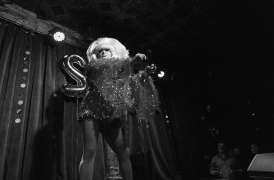 Lady Bunny shakes her money maker.