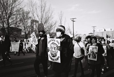“Justice for Daunte Wright Rally,” 35mm, 2021.
