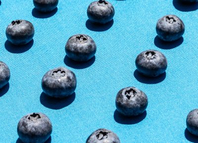 "Hard Light Blueberries," Digital, 2022.