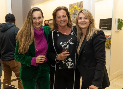 Johanna K., Carol M. and Caamilla G. enjoying the exhibit.