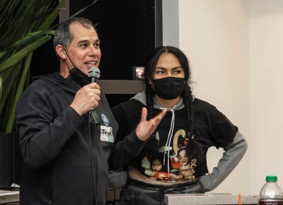 Jorge Rojas & Moana Palelei HoChing opening the event.