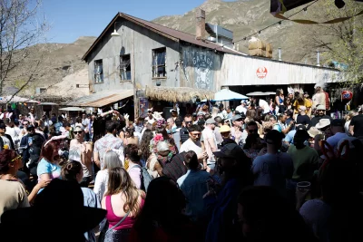 Large crowd of Bunny Hoppers at Garage on Beck.