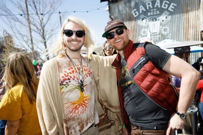 Two Friends wearing sunglasses at Bunny Hop.