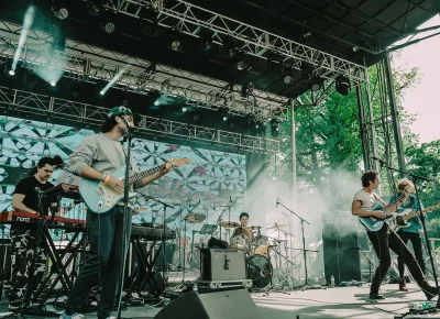 5 piece band jamming out at Kilby Block Party 3