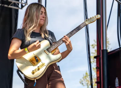 Erika Goodwin, a skier, skater and ripping guitarist, gave the people what they wanted, an amazing performance.