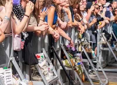 Soccer Mommy fans waiting for them to take the stage.