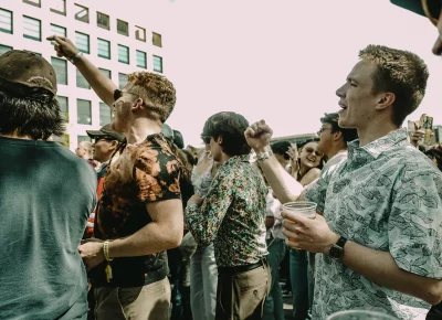 Crowd sings along to live music at Kilby Block Party 3