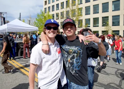 Fans pose for the camera at Kilby Block Party