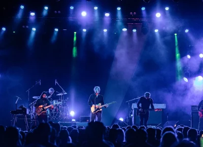 Spoon playing live music.