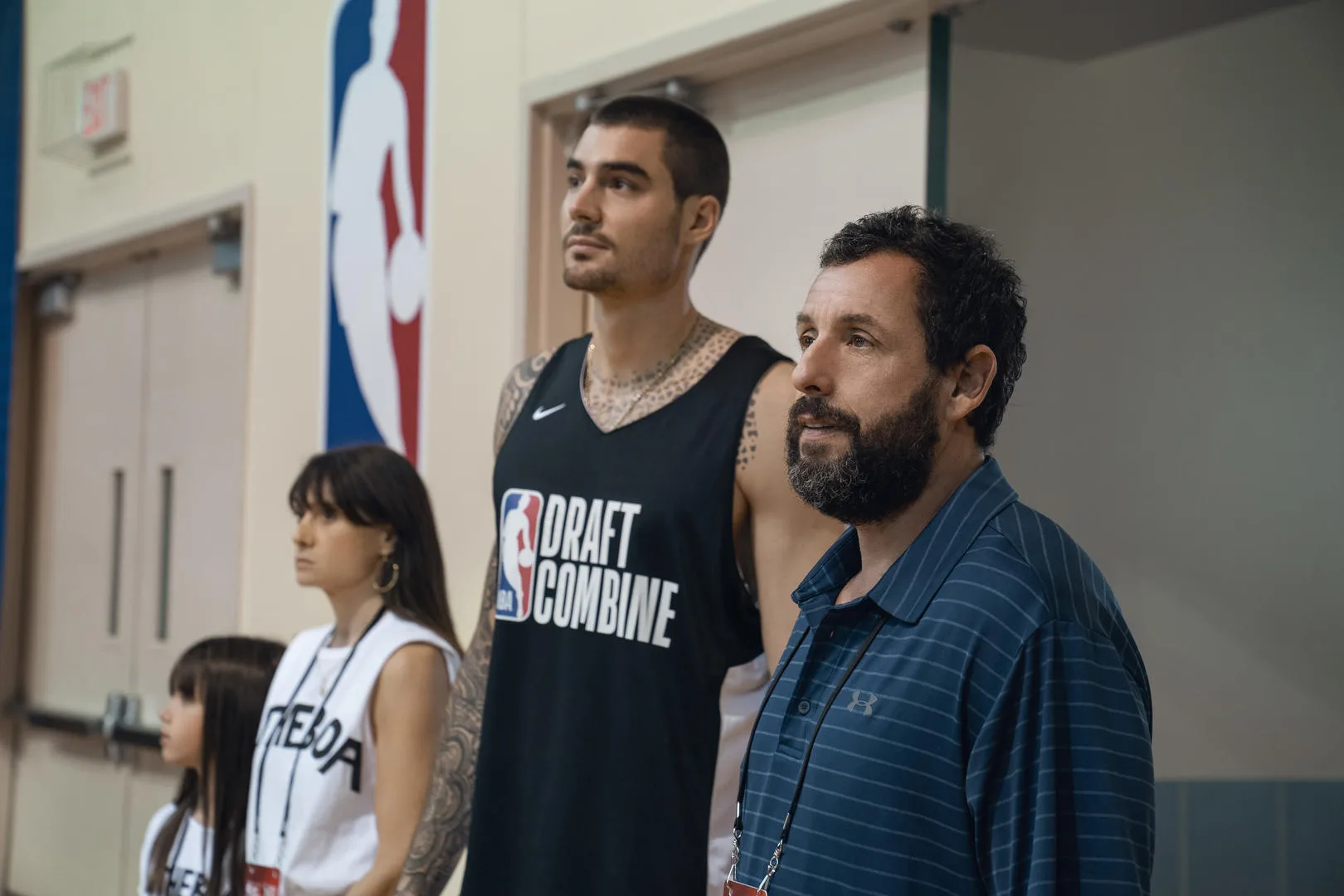 Still of Adam Sandler and Juancho Hernangomez in Hustle