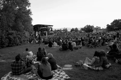 A chill set in mid-show during She & Him's Red Butte concert.