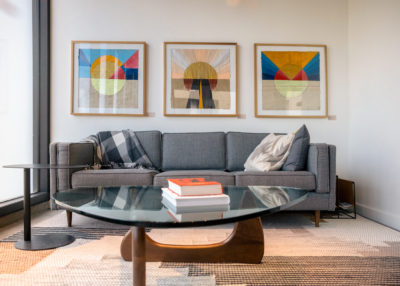 An abundance of natural light floods through large windows, a choice Olsen says was deliberate: “We wanted to democratize the best views … instead of just lining the entire perimeter with offices.”