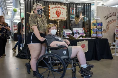 Two DIY Fest attendees pose for the camera