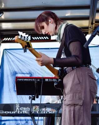 Julie Boswell plays bass in Lane & The Chain.