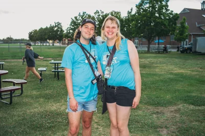 (L–R) Craft Lake City staff Parker Mortensen, KRCL Stage Manager, and Audrey Lockie, Entertainment Coordinator, roaming the event making sure the many moving pieces of the event go smoothly. (Photo: @clancycoop)