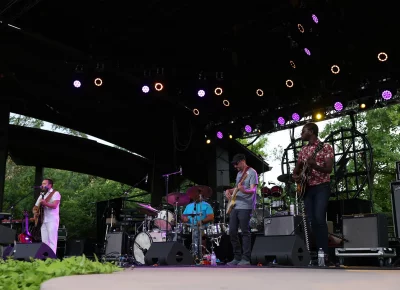 Ryan Montbleau and band playing at the Red Butte Garden Amphitheatre. (Photo: LmSorenson.net)