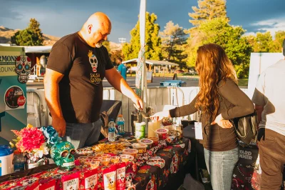 Salsa Queen was handing out samples, including Creamy Jalapeno, Roasted Tomatillo, and Mango Pineapple salsas. (Photo: @clancycoop)