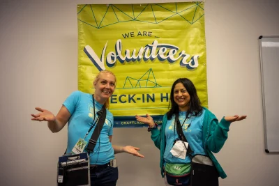 Serena and Michelle welcome our staff and volunteers!