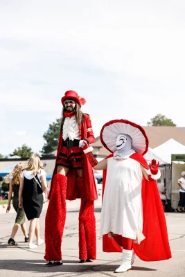 Sunday shenanigans on stilts! (Photo: John Taylor)