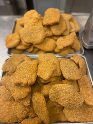 “A lot of thought goes into the process of making the meat. The vegan ‘chicken,’ for instance, has a versatile flavor that can go with anything—gravy, wing sauce or marinara for chicken parm,” Adam says.