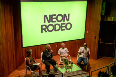 The second panel spoke about creativity and culture in streetwear (L–R) Angela Brown, Gary Vlasic, Corey Bollough, Dr. D’Wayne Edwards. (Photo: Chay Mosqueda)