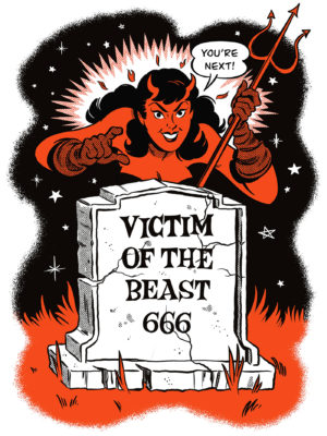 Exclusively printed at Copper Palate Press, Robin Banks’ art features the kitschy, spooky, silly aspect of Halloween we all know and love.