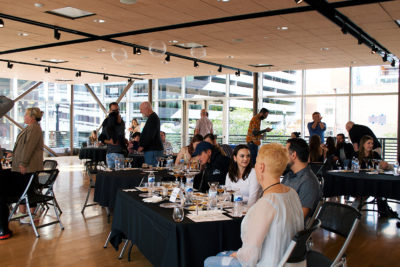 Attendees mingling after the class ended. Photo: Lexi Kiedaisch