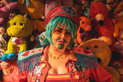 “I started leaning towards male characters, but I wanted to keep it sexy, so it turned into a bearded lady type of thing,” Malone says.