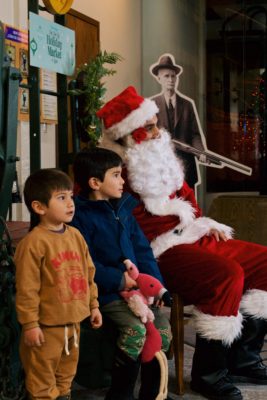 Children were very excited to see Santa at Holiday Market.