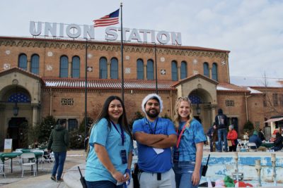 CLC volunteers and staff are so excited to see the market come together (Photo: Lexi Kiedaisch).