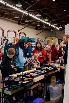 Everyone enjoyed the hand-carved stones at the Take Heart Creative Studio booth.