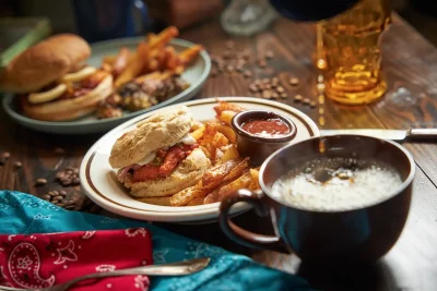 The Fucking Hot Sandwich and Black Currant Latte are examples of Williams’s experimental plant-based style at Old Cuss Cafe.