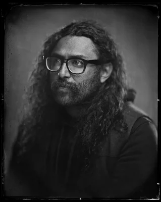 “Carlos,” Wet Plate Tintype, 2022. Photo: Brett Briggs