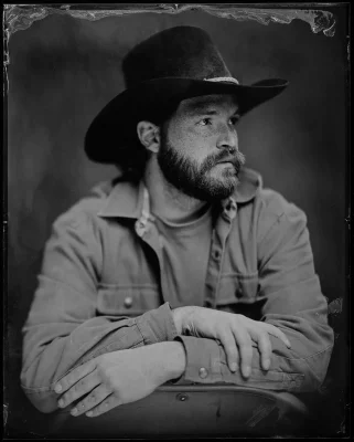 “Justin,” Wet Plate Tintype, 2022. Photo: Brett Briggs