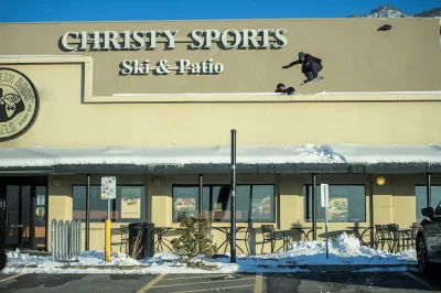 Cedar City’s own Pat Fava ollies off of a building. Photo: E-Stone