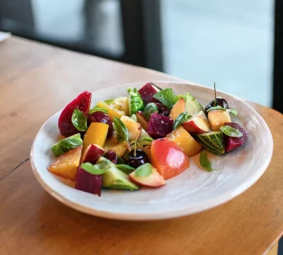 The finished Stone Fruit Salad.