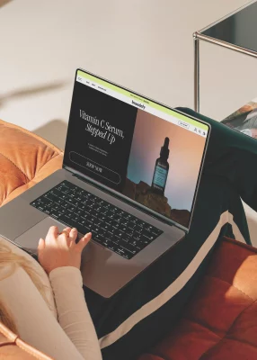 A website for Vitamin C serum designed by Annie Hall.