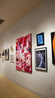 A wall of art at the MICA