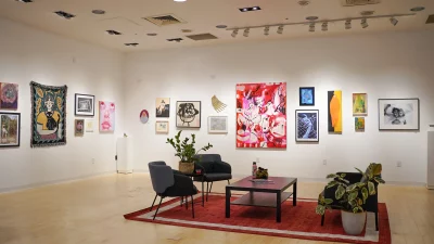 A wide shot of the MICA gallery space. Photo: Evan Hancock