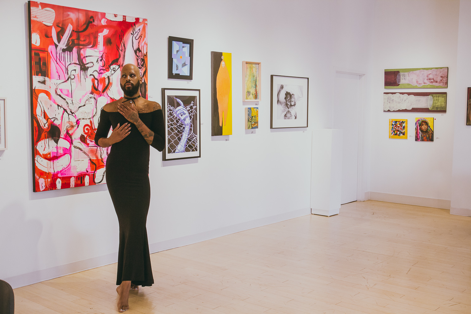 Daddy Long Legs posing at MICA Gallery at The Gateway