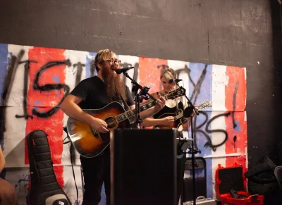 Nick and aria wowing the crowd at side stage during trans festival. Photo: Abel Cayas