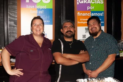 Members of Mark of the Beastro serving smiles while serving food. Photo: Abel Cayas