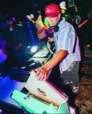 Turntable Tyson DJing.