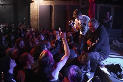 Absolved plays to a crowd of screaming fans.