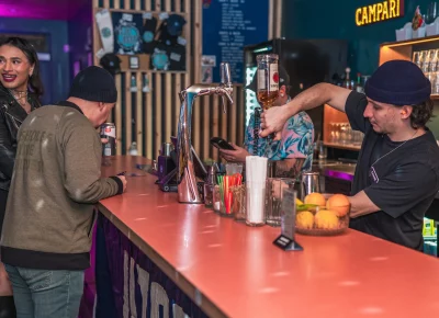 Bartenders at Blue Gene's served up specialty cocktails.