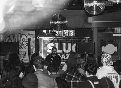 All eyes were on Whisperhawk as he kicked off the night at Blue Gene's.