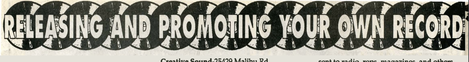 Releasing and promoting your own record with vinyls behind the words.