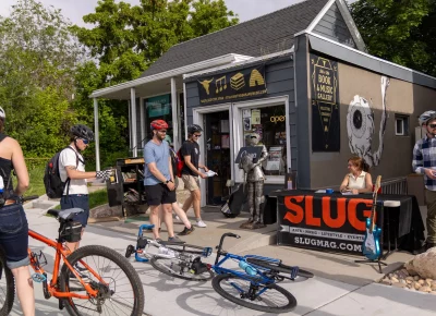 The 9th & 9th Book and Music Gallery moved two blocks east and now reside in the shadow of the whale. Every now and then, they’ll host evening concerts on the front porch as guests scattered on the sidewalk relax and listen — learn more at @9thand9thbookandmusic on IG. Photo: TaCara DeTevis.