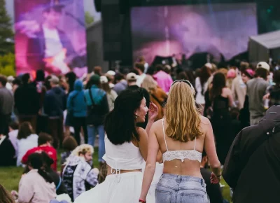 Fans stick together in the KBP crowd.