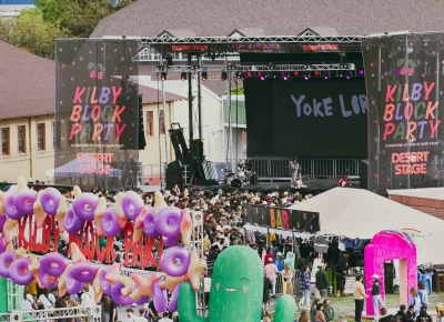 The crowd during Yoke Lore at Kilby Block Party.